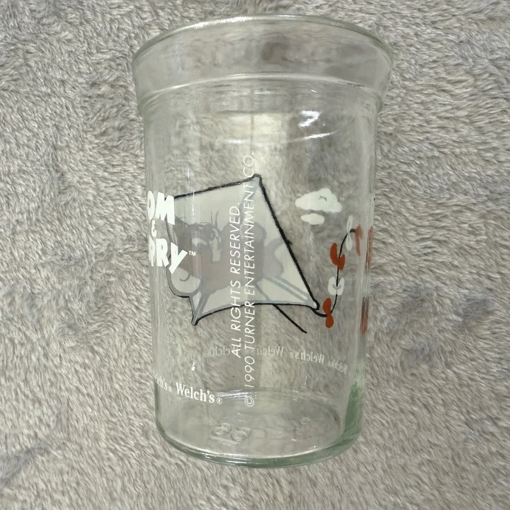 VTG Anchor Glass Welch's Tom & Jerry Glass Dino Jerry‎ Mouse 1990 Set
